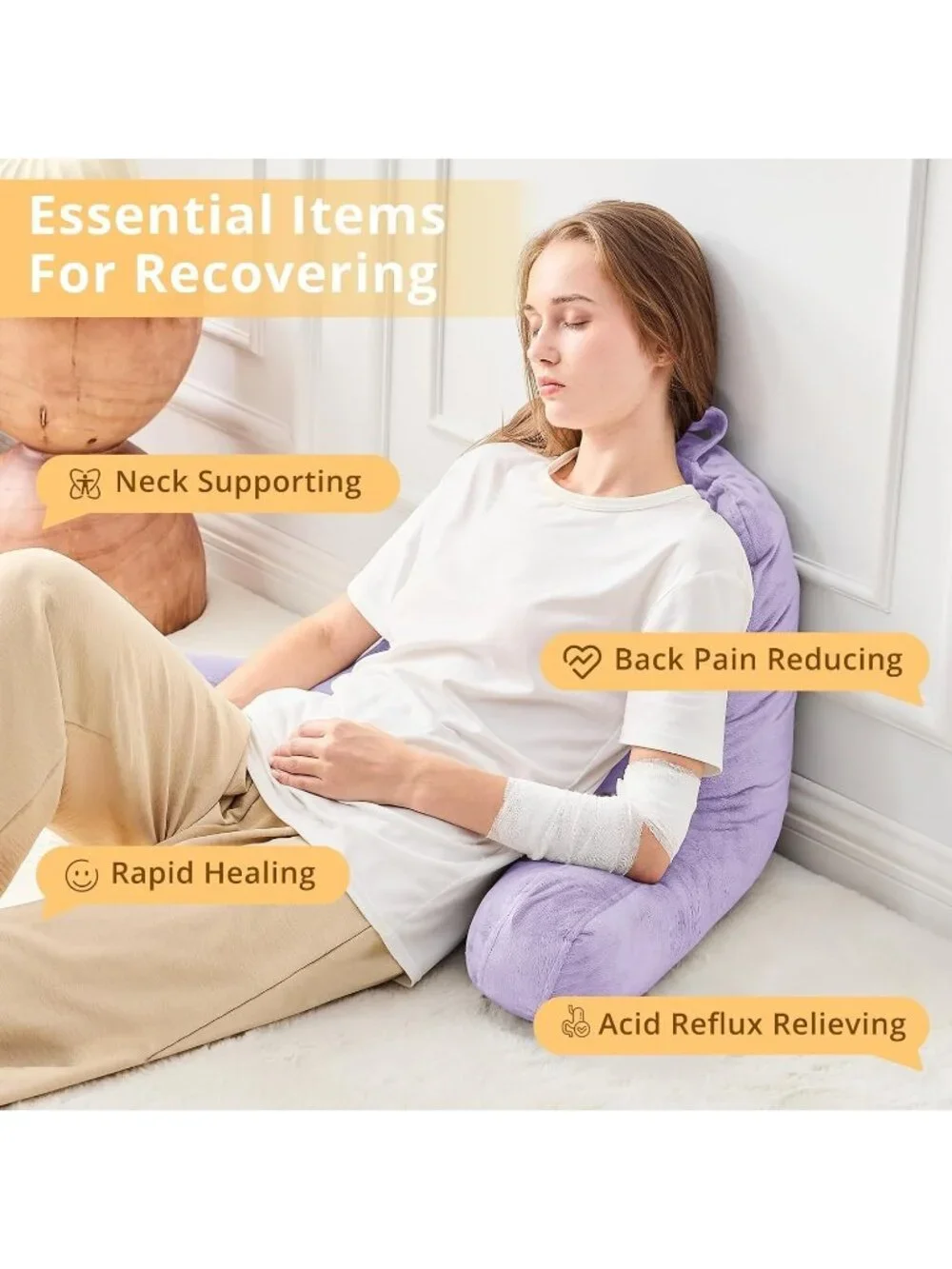 〽️Reading Pillow for Bed Back Pillow Sitting Up 18